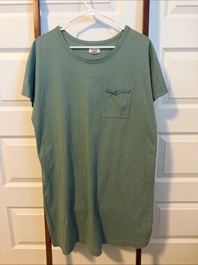 UpWest Short Sleeve Pocket Dress - Sage Green